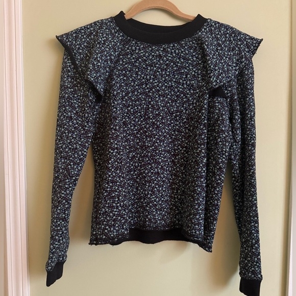 Something Navy (Revolve) Navy Floral Sweatshirt - Size XS - Picture 4 of 5